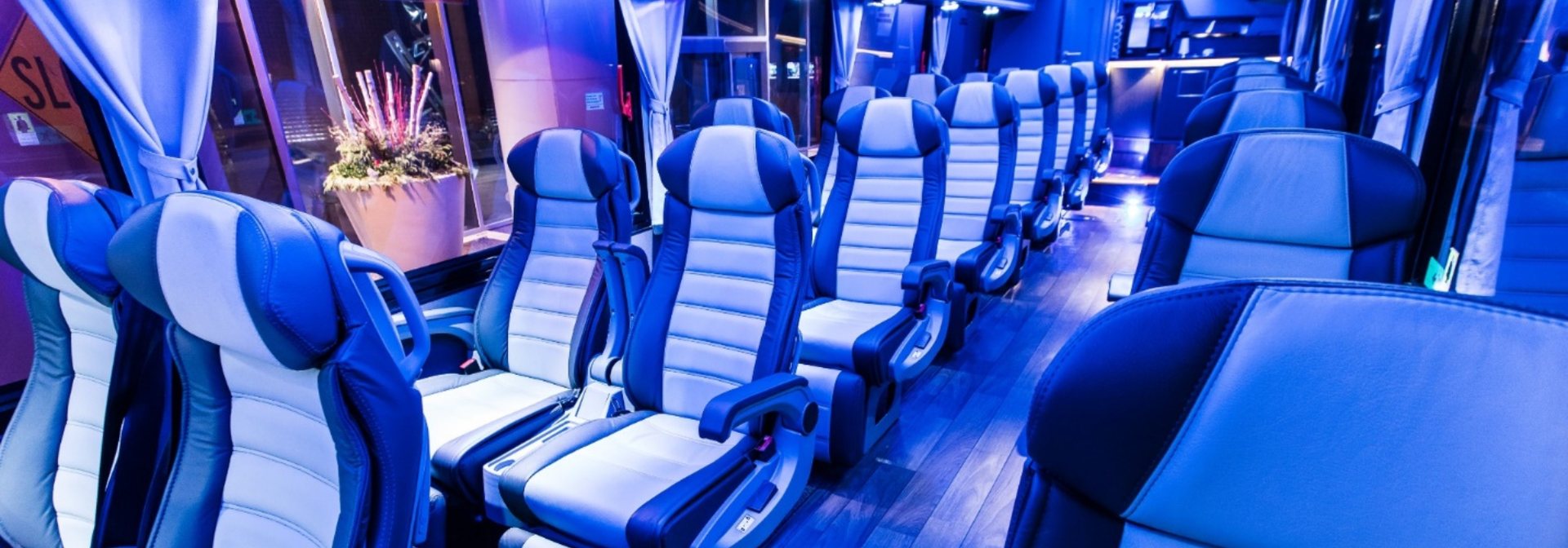 Premium seating inside a Yankee Line coach